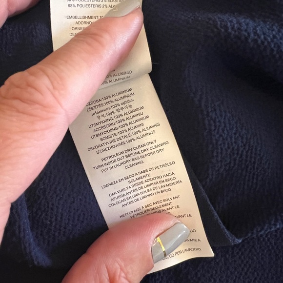 MICHAEL Michael Kors Navy Blue Studded Sleeveless Shift Dress - Picture 5 of 8